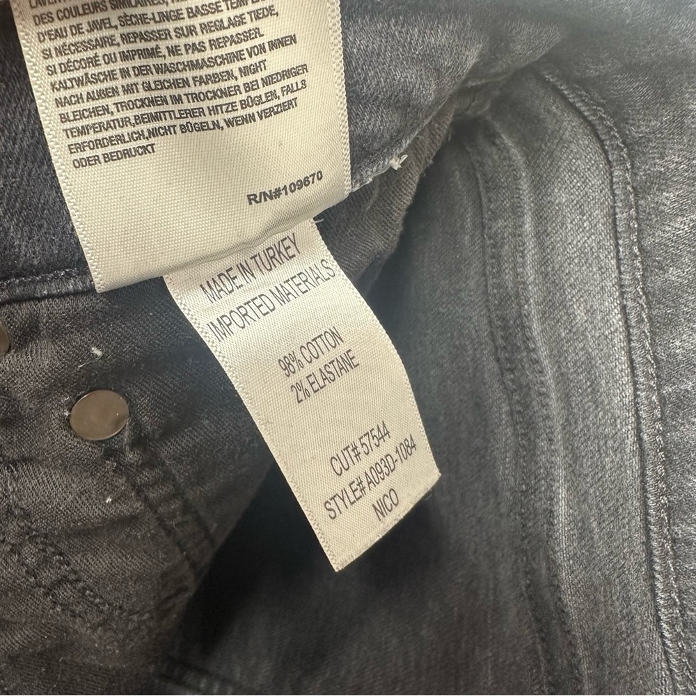 AGOLDE Nico High Rise Skinny Jeans Dark Wash Distressed Size 29 - Picture 7 of 12